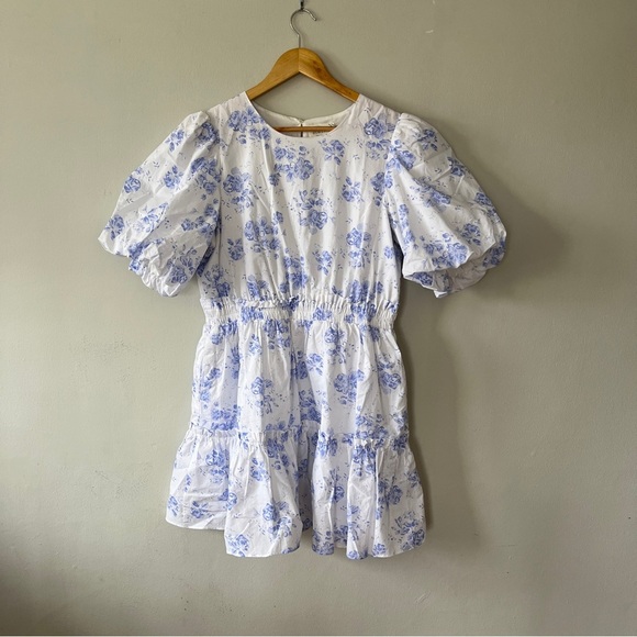 Tuckernuck Hyacinth House Blue Chintz Terry Mini Dress Size M - Picture 5 of 7